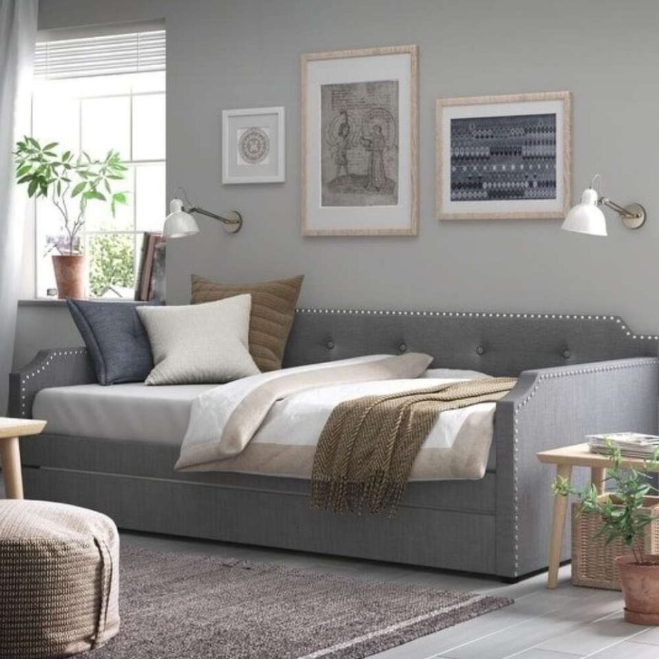 TAVIRA Upholstered Daybed with Trundle…