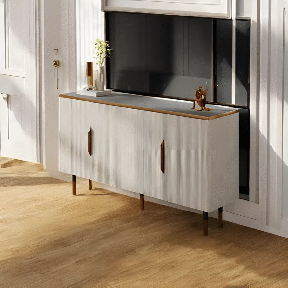 Santia White Sideboard 4 Door Cabinet…