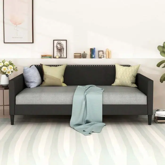 ARVIO Mid Century Velvet Daybed