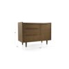 Salina Black Small 3-Drawer Chest