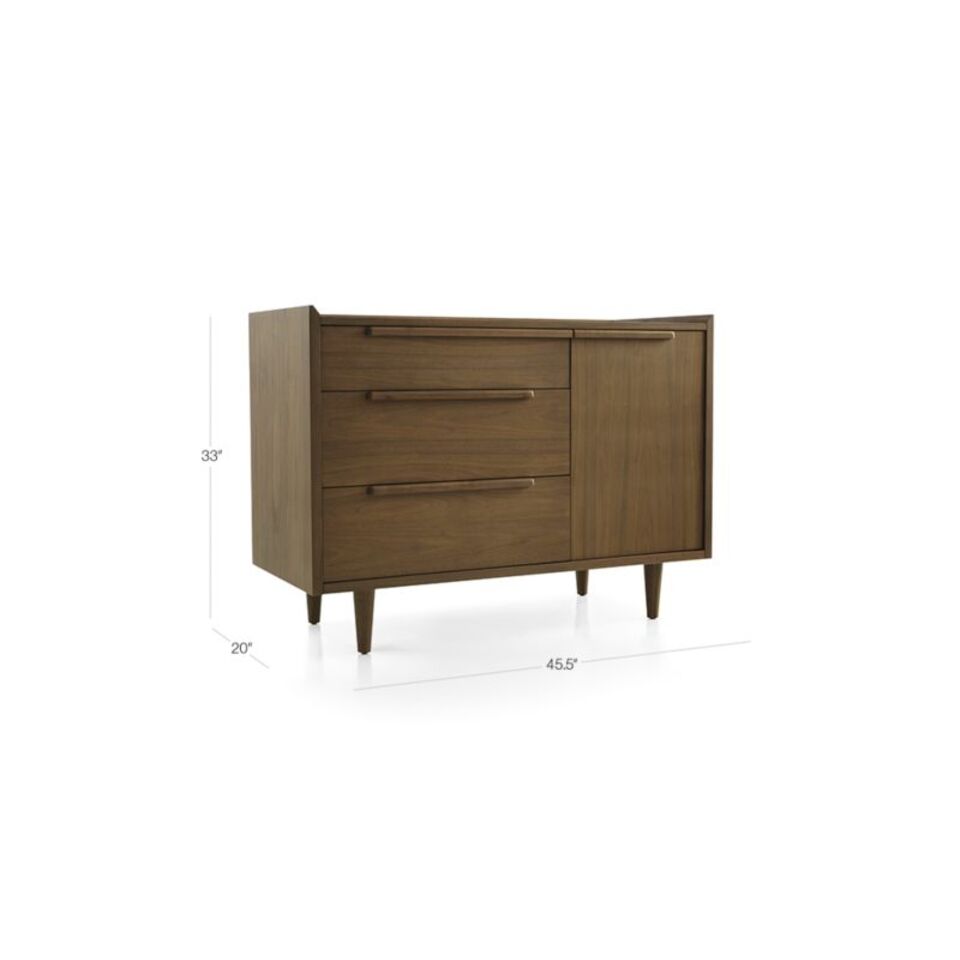 Salina Black Small 3-Drawer Chest