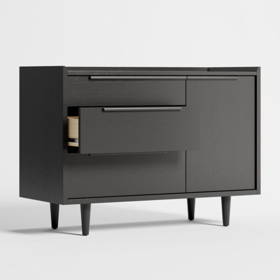 Salina Black Small 3-Drawer Chest