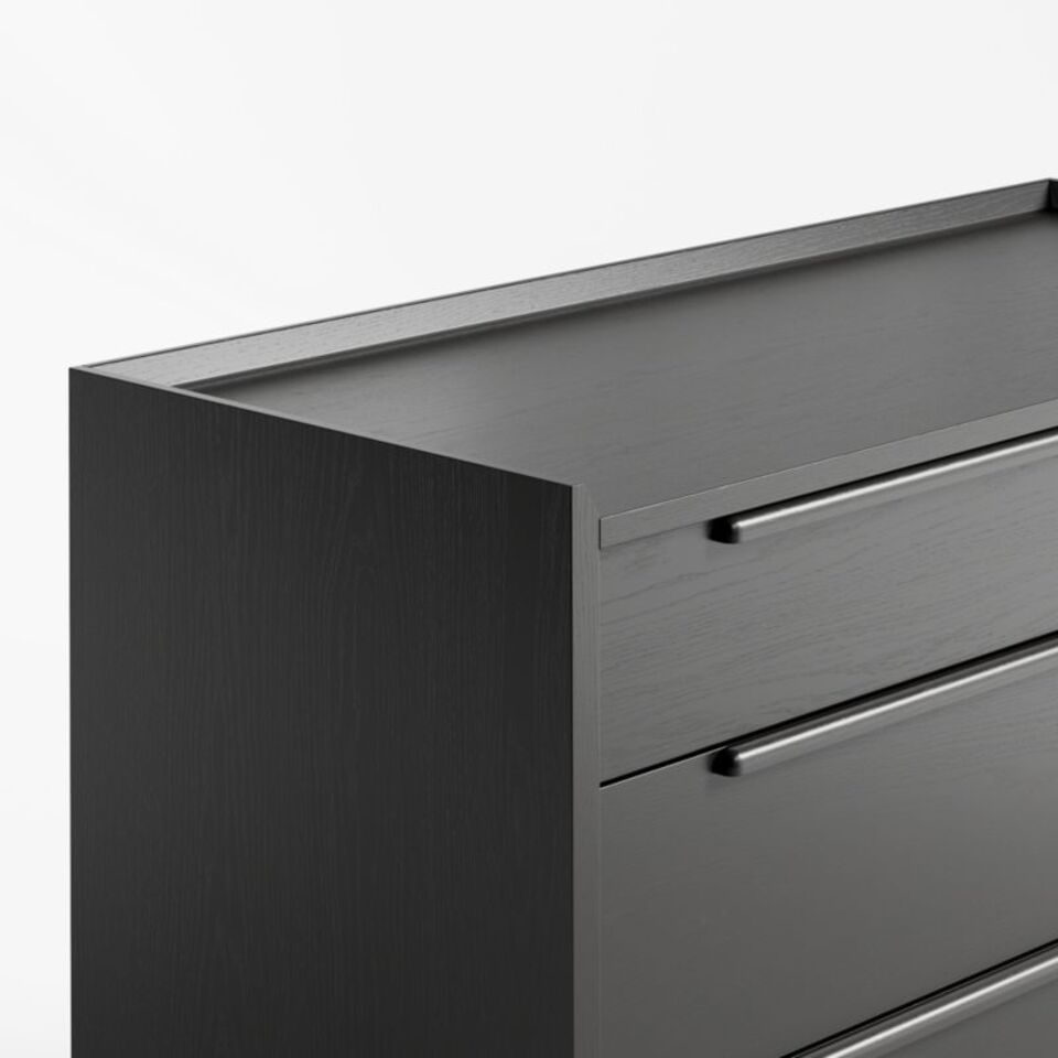 Salina Black Small 3-Drawer Chest