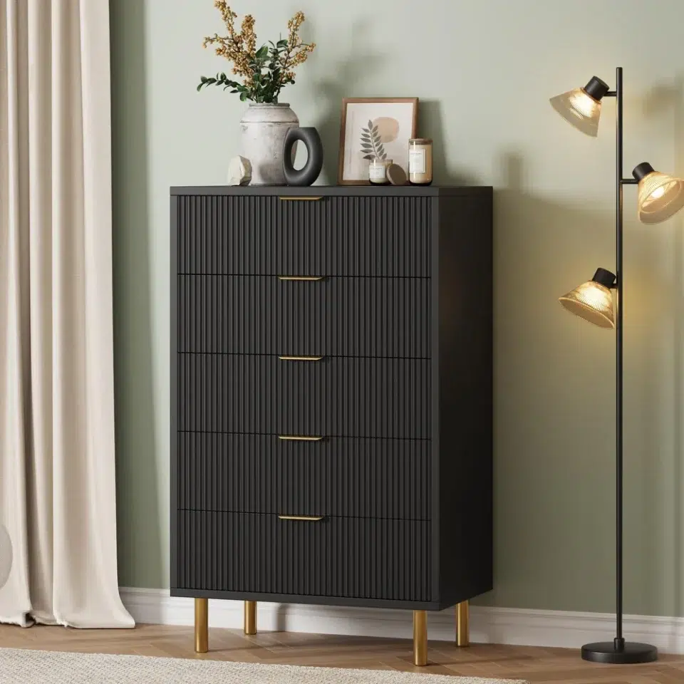 Salara Modern 5 Drawer Dresser