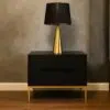 Luxury Lagoon 5-Piece Black & Gold Bedroom Set