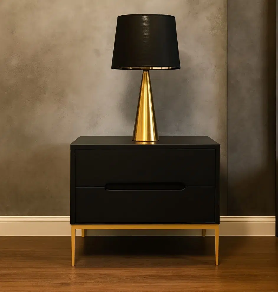 Luxury Lagoon 5-Piece Black & Gold Bedroom Set