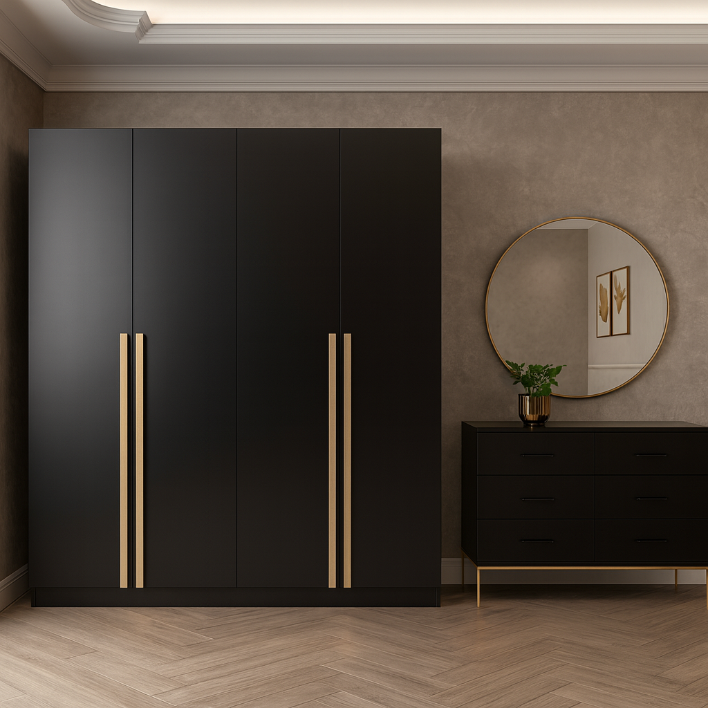Luxury Lagoon 5-Piece Black & Gold Bedroom Set