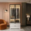 RAMAL Modern 2 Door Glass Wardrobe