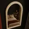 Haley Fabric Frame Arch Mirror