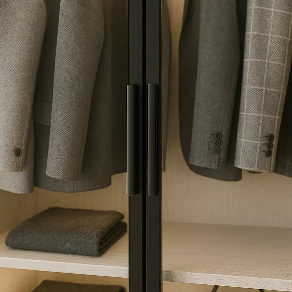 RAMAL Modern 2 Door Glass Wardrobe