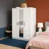 3 Door Wardrobe with Mirror