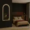Haley Fabric Frame Arch Mirror