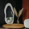 Roxana Off-White Squiggly Wall Mirror