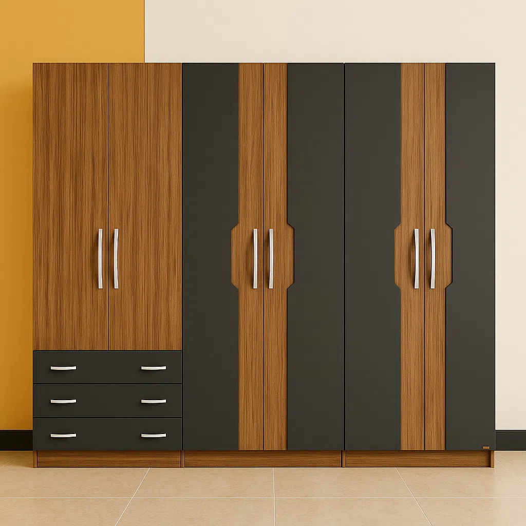 Series 4 Door Wooden Wardrobe