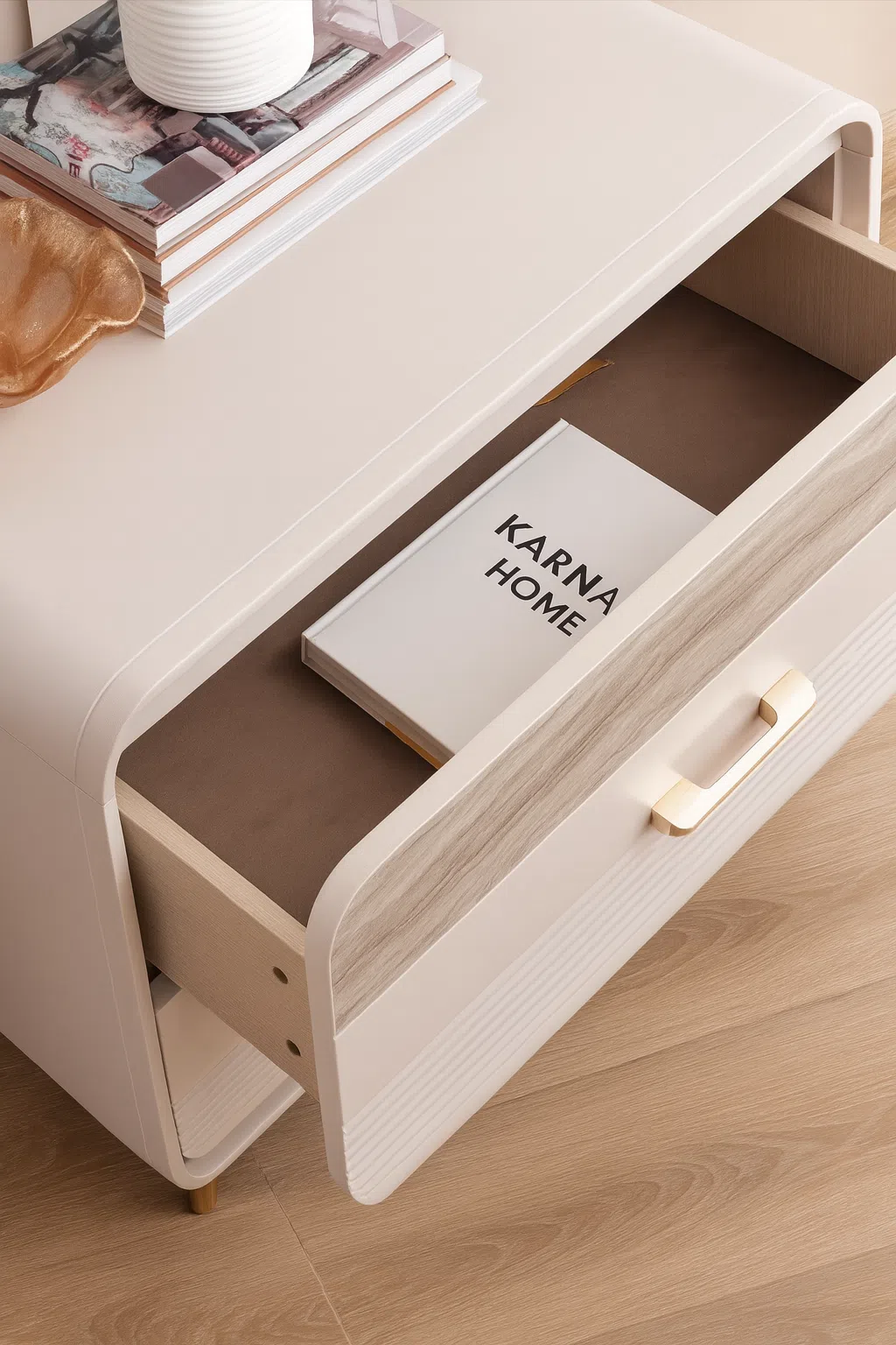 Luxury Nova 5-Piece Beige Modern Bedroom Set