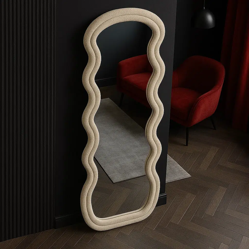 Bouclé Wavy Full Length Mirror