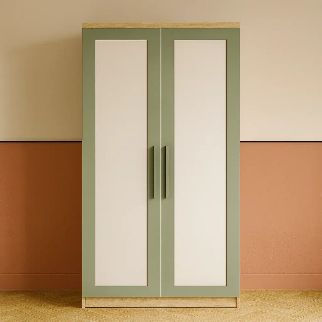 Wooden 2 Door Wardrobe
