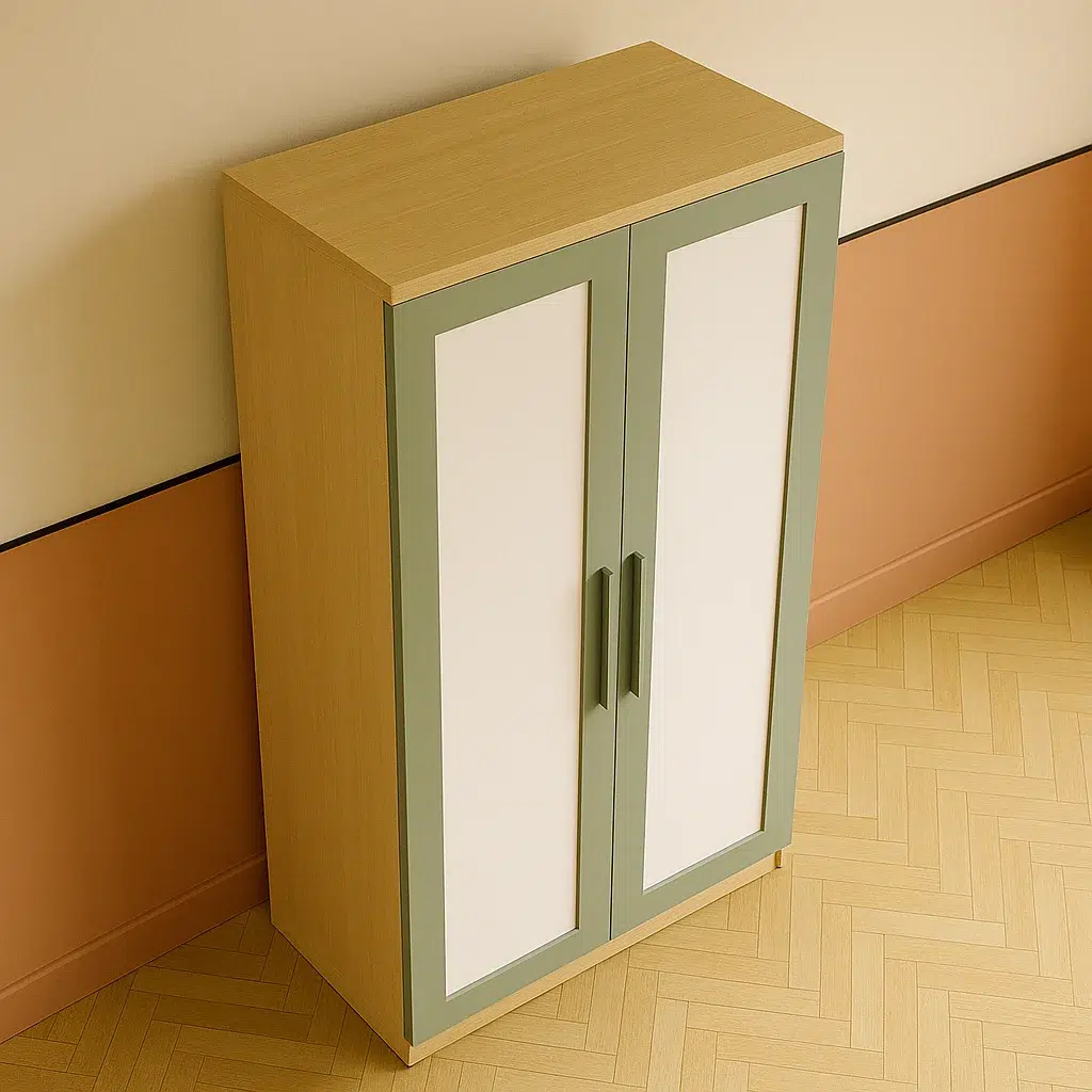 Wooden 2 Door Wardrobe