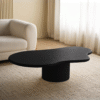 Luxury Black Cloud-Shape Coffee Table |  Modern Pedestal Style