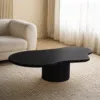 Luxury Black Cloud-Shape Coffee Table |  Modern Pedestal Style