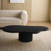 Luxury Black Cloud-Shape Coffee Table |  Modern Pedestal Style