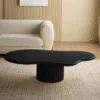 Luxury Black Cloud-Shape Coffee Table |  Modern Pedestal Style