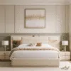 Luxury Verona 5-Piece Beige Bedroom Set with Vanity Mirror