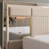 Luxury Verona 5-Piece Beige Bedroom Set with Vanity Mirror