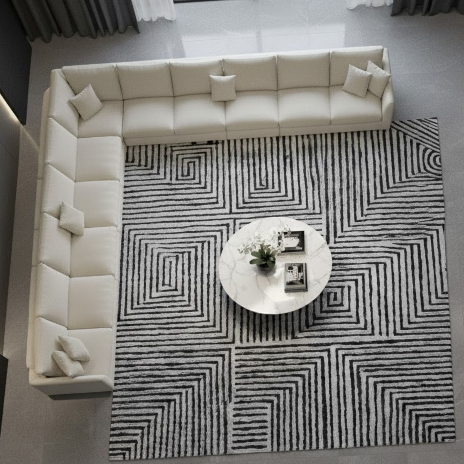 Prive Feathers L Sectional