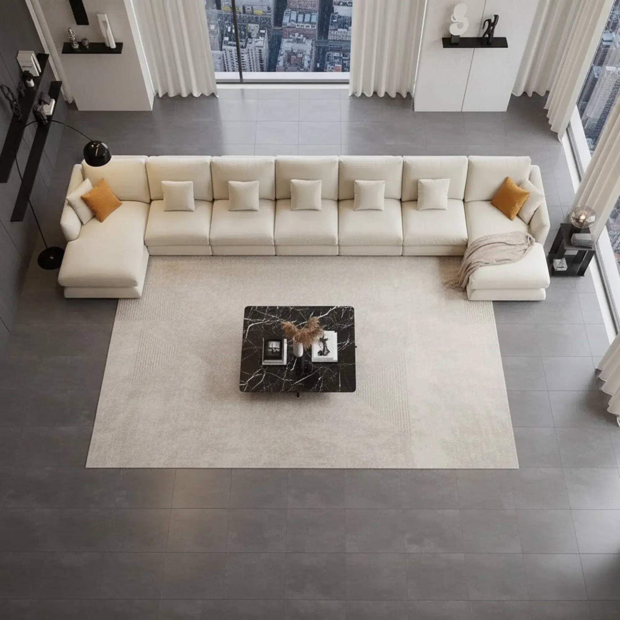 Prive Feathers U-Sectional