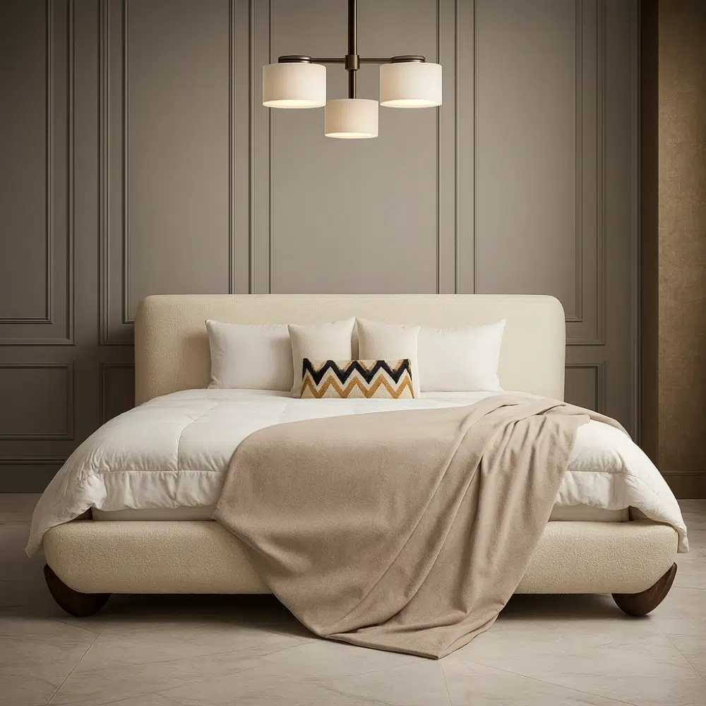 Luxury Crown Upholstered Bed