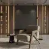 Modern Nordic Wooden Armchair