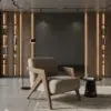 Modern Nordic Wooden Armchair