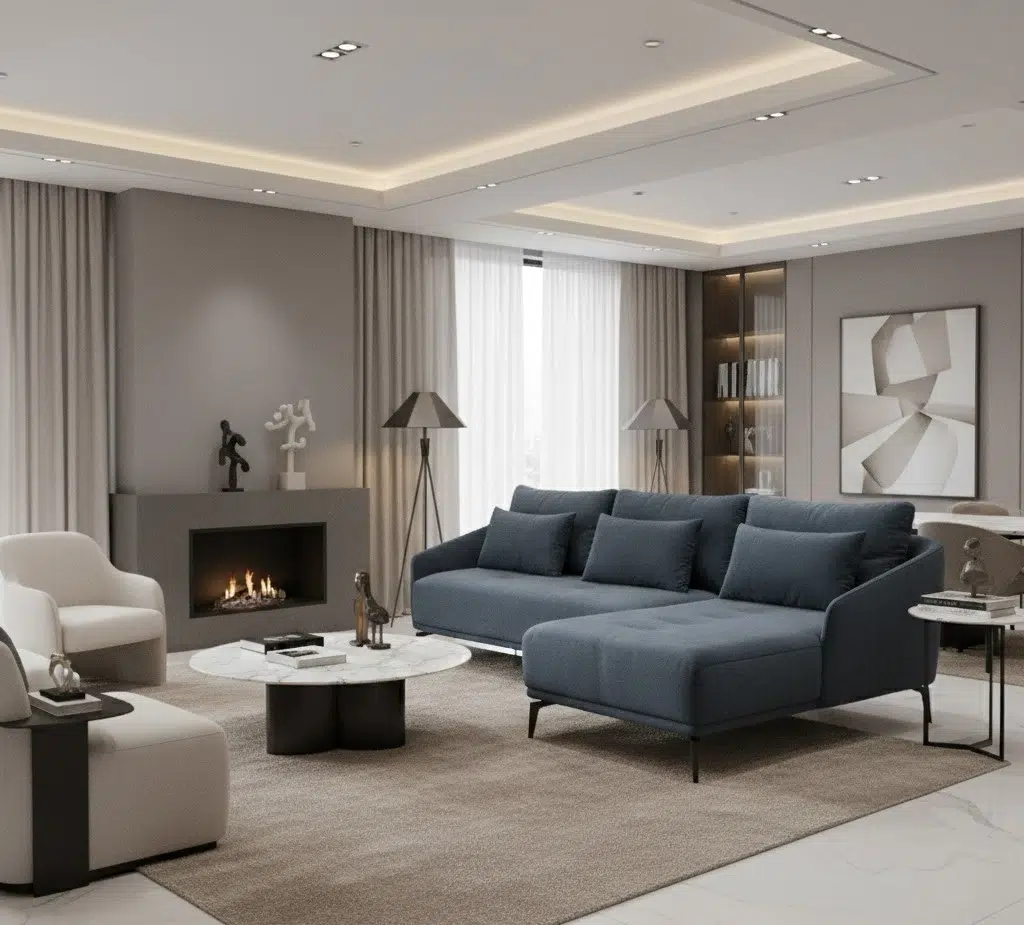Nero Luxe Sectional L-Shape Sofa