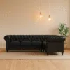 Regent Noir Tufted Corner Sofa