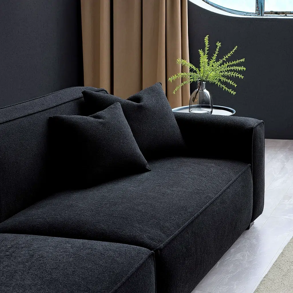 Shadowline Bouclé Sofa Set