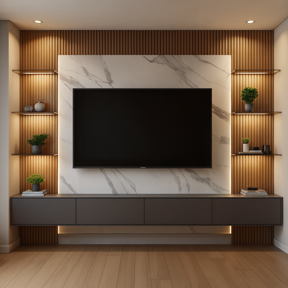 Douma Entertainment Tv Media Wall Unit…