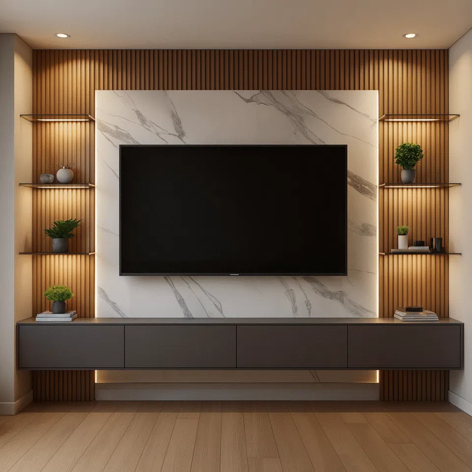 Douma Entertainment Tv Media Wall Unit…