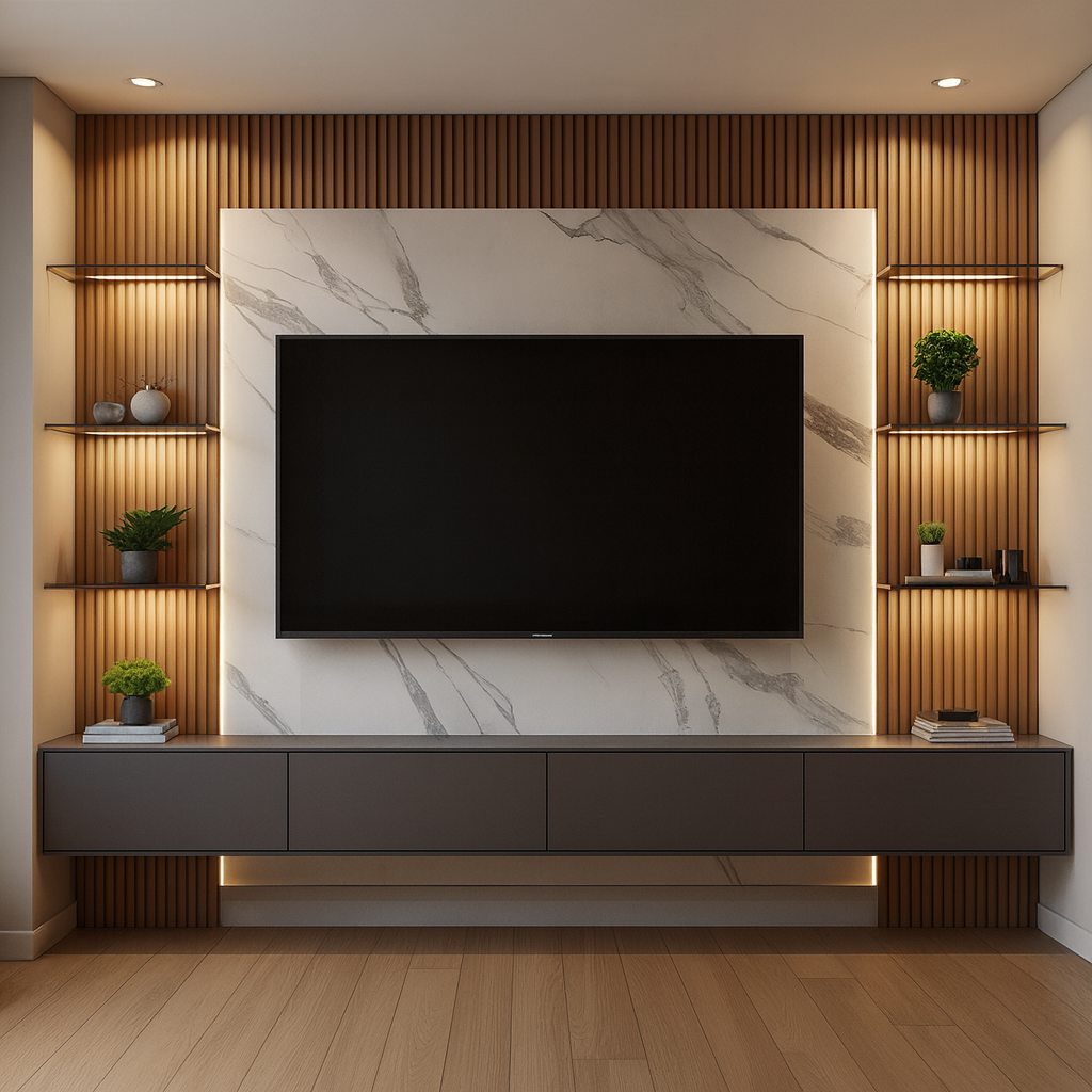 Douma Entertainment Tv Media Wall Unit