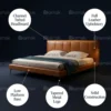 Linea Modern Leather Bed
