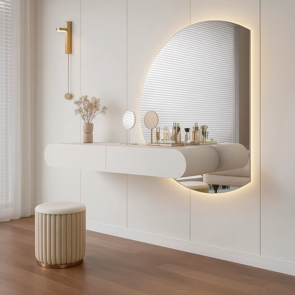 Wall-Mounted Dressing Table with Mirror…