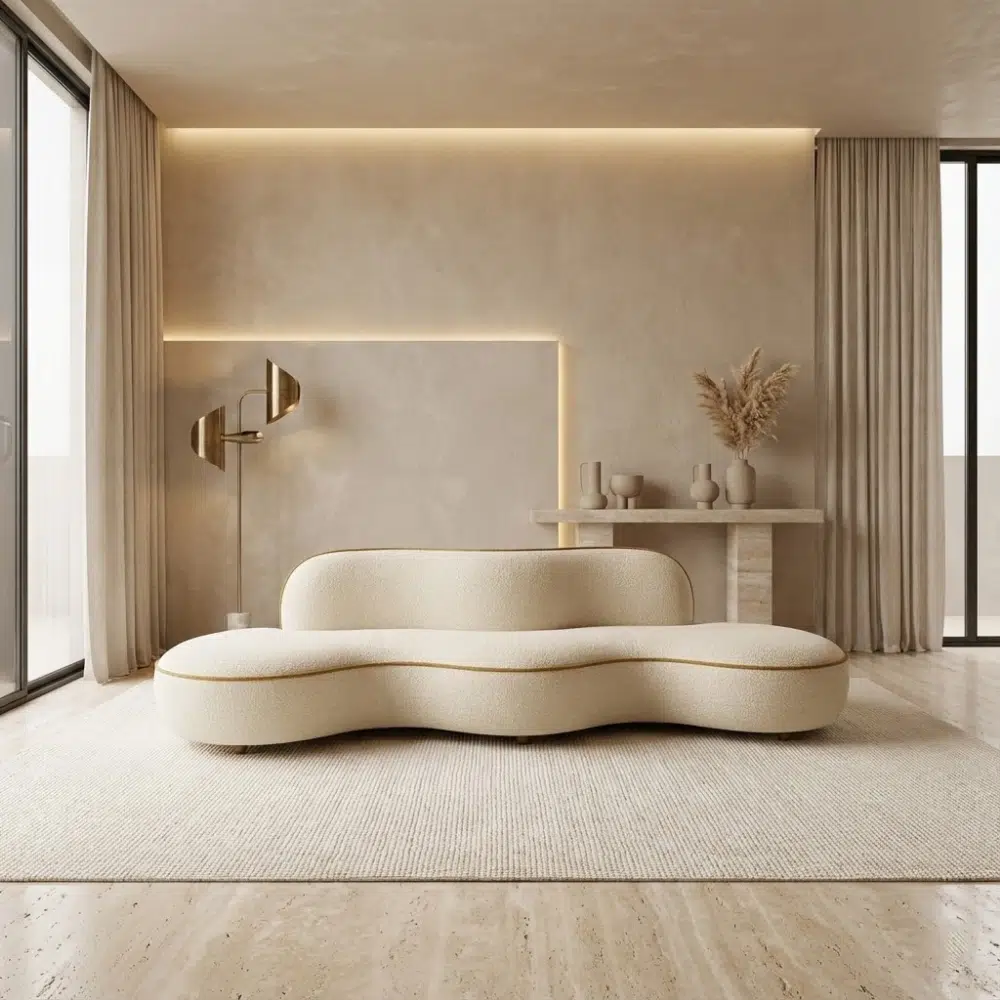 Aura Wave Sculptural Chaise Lounge