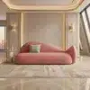 Blush Flow Modern Sculptural Chaise Lounge