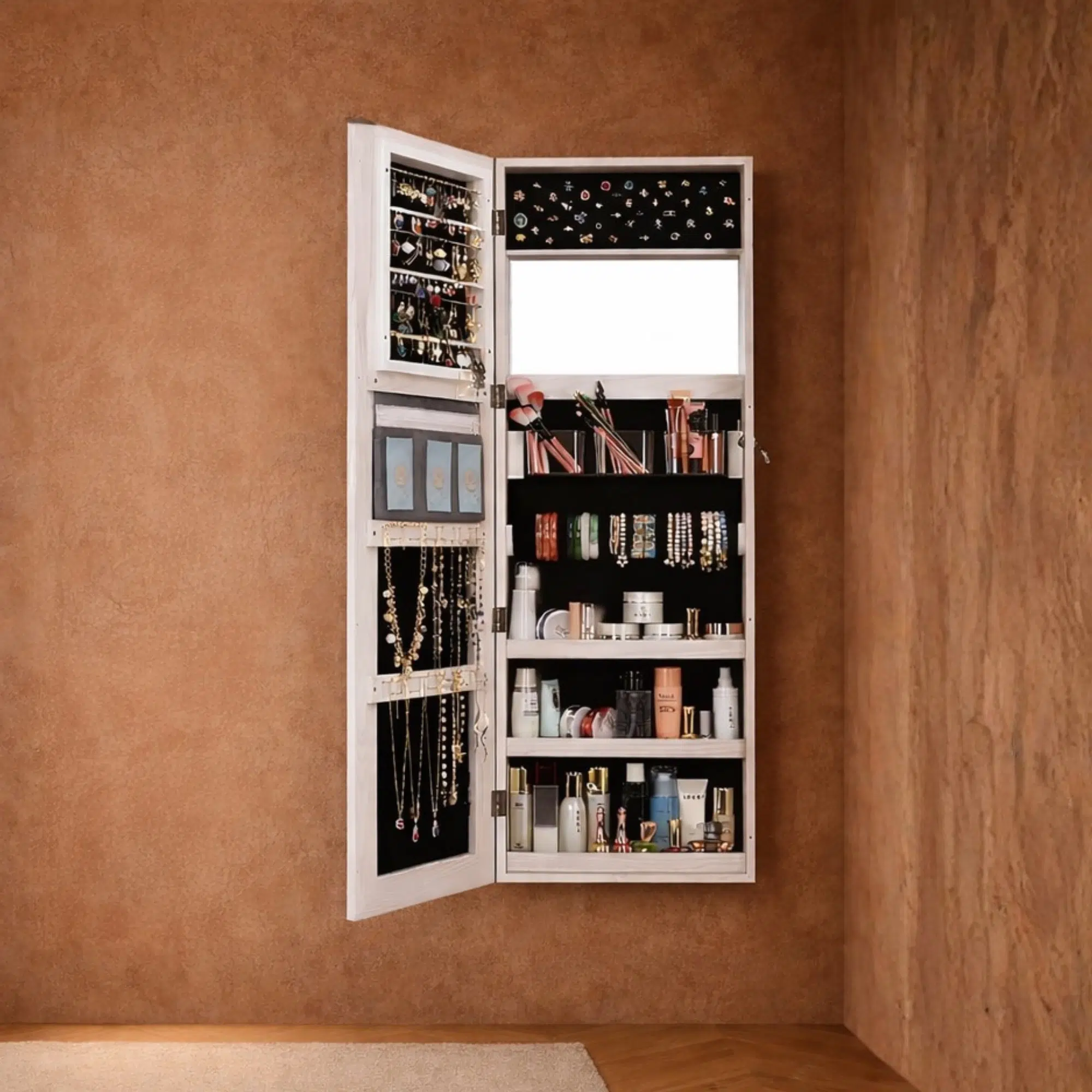 Elunex Mirror Jewelry Cabinet