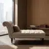 Ivory Crest Classic Tufted Chaise Lounge