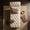 Ivory Crest Classic Tufted Chaise Lounge