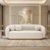 Luxury Bouclé Chaise Lounger