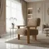 Luxury Designer Bouclé Arm chair