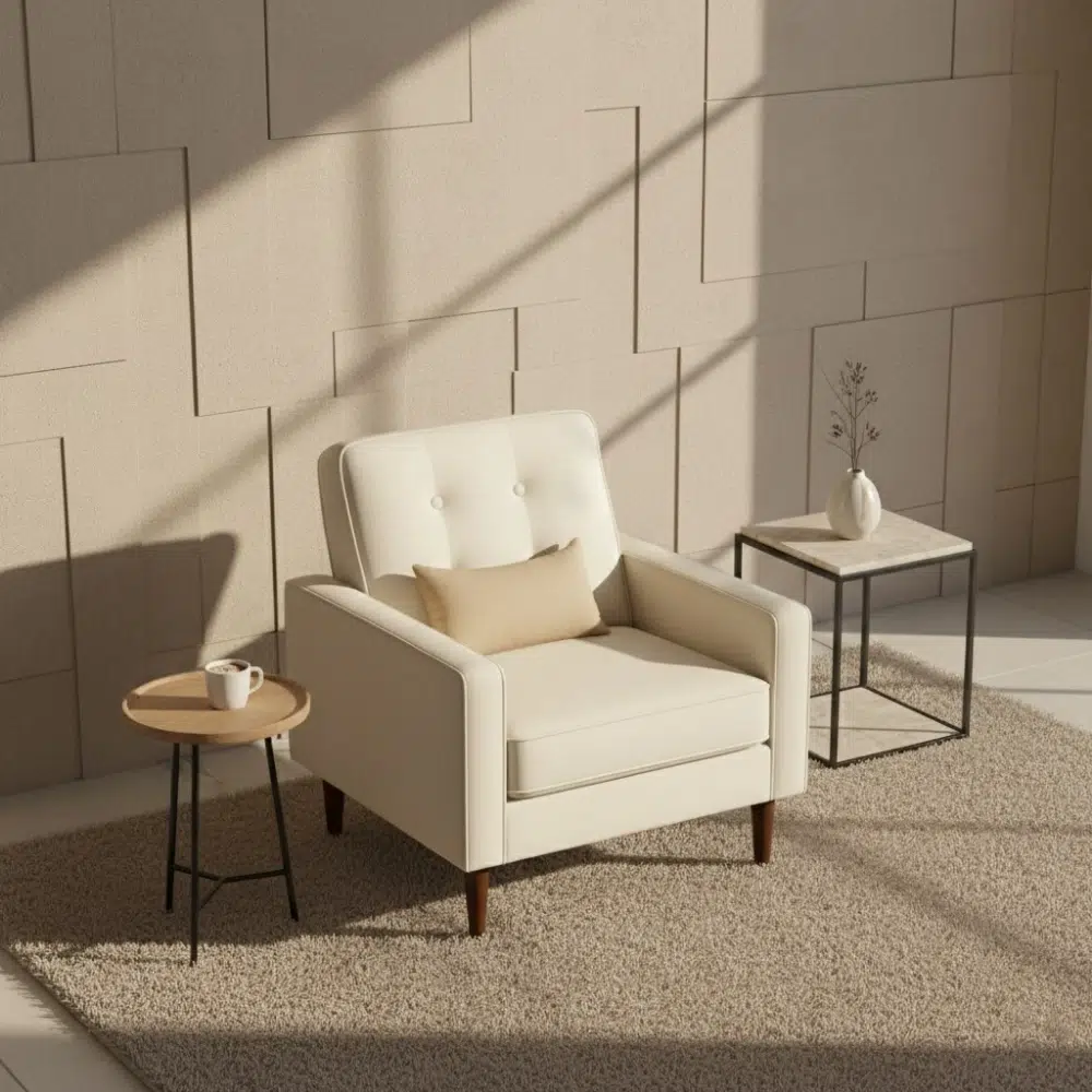 Luxury Faux Leather Lounge Chair