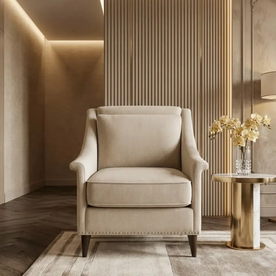 Luxury Oslo Armchair Beige